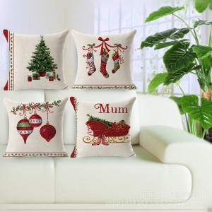 Feliz Navidad decoraciones para el hogar cojín decorativo almohada cubierta verde árboles regalo cojín almofadas ali-48103629